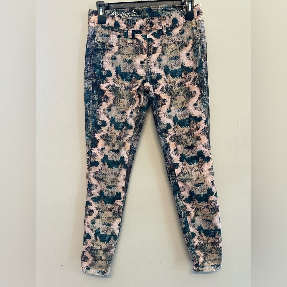 Madewell Women's Colorful Patterned Skinny Pants - Size 26